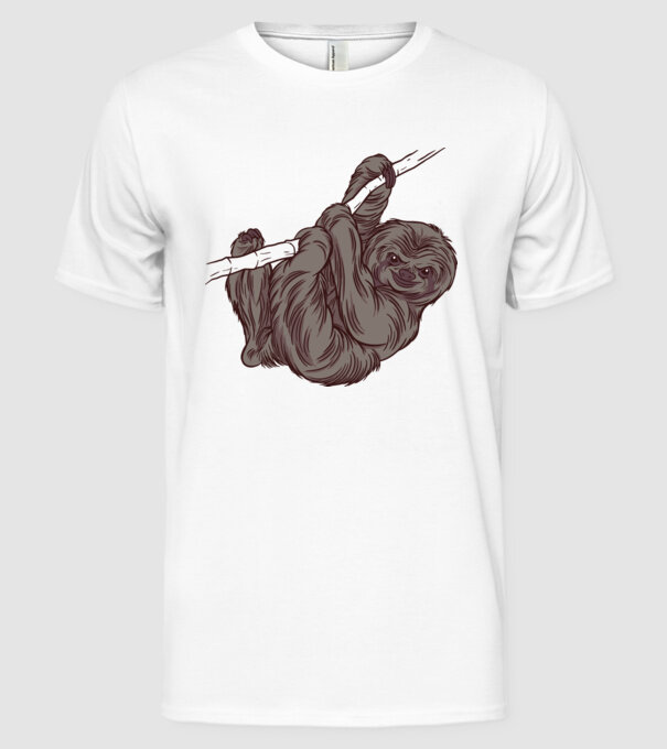 Leneș model alb pe tricou