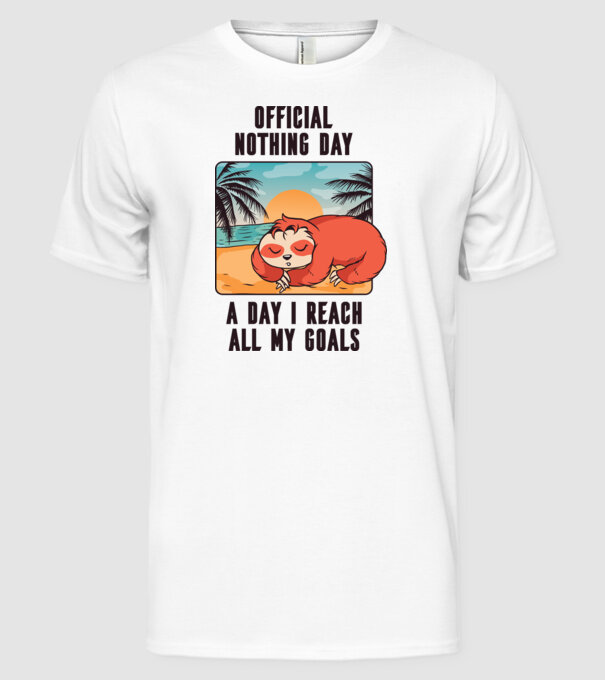 Leneș - Odihnă oficială model alb pe tricou