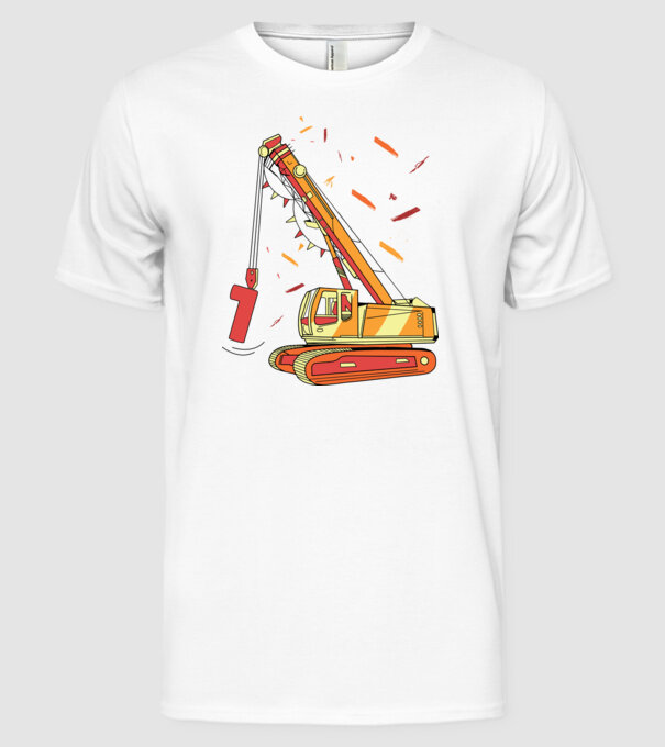Prindere 1st Birthday model alb pe tricou