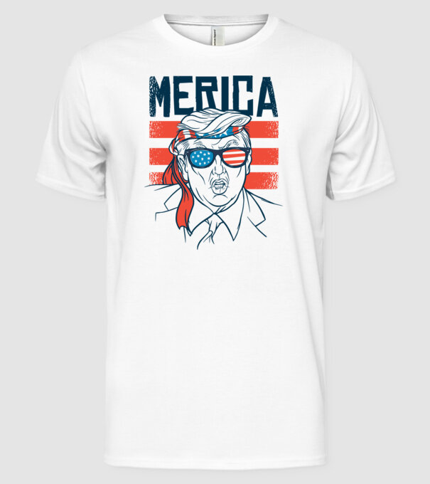 Merica Trump 2020 Usa model alb pe tricou