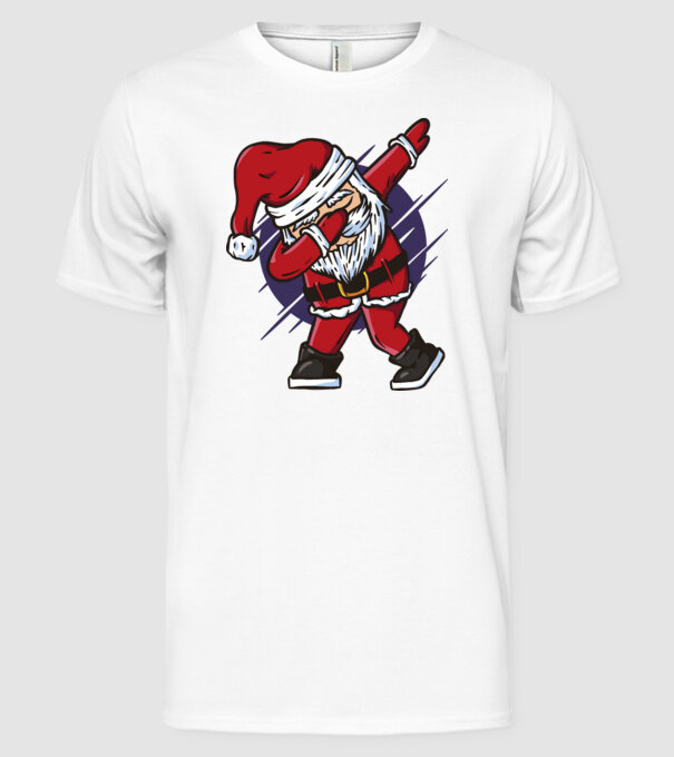 Moș Crăciun DAB model alb pe tricou