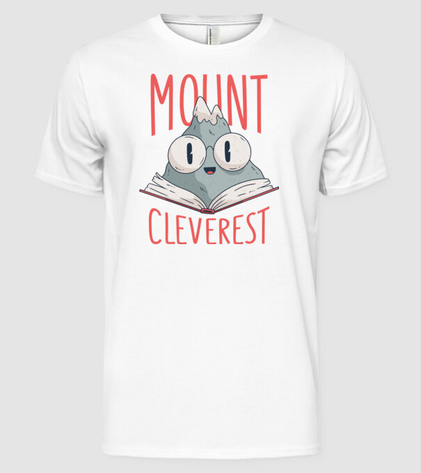 Tricou Mount Cleverest model alb pe tricou