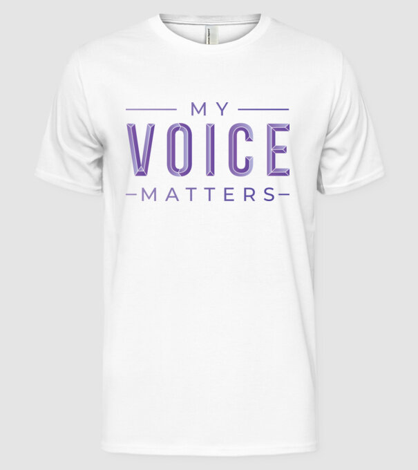 My Voice Matters de Ziua Femeii model alb pe tricou