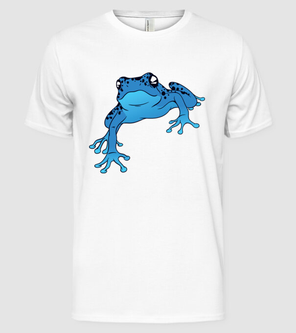 Broască otrăvitoare model alb pe tricou