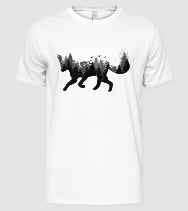 Vulpe pădure Natură model alb pe tricou