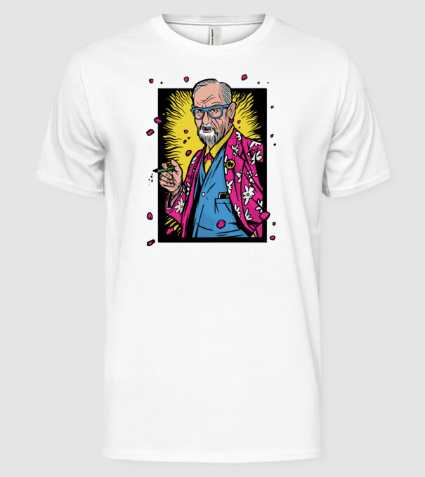 Sigmund Freud Filozof model alb pe tricou