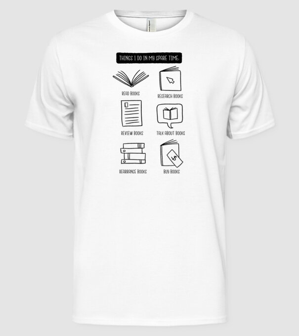 Program de timp liber - Citit model alb pe tricou