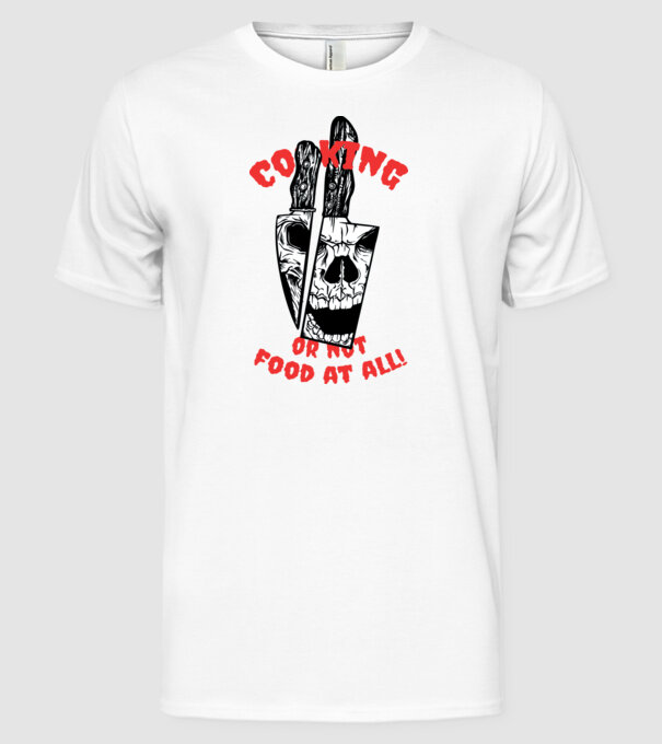 Cuțite de bucătar model alb pe tricou