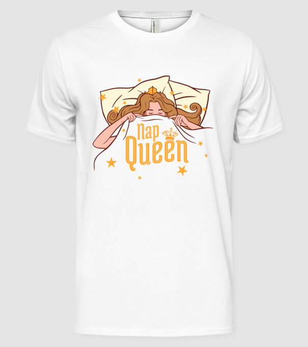 Regina somnului model alb pe tricou
