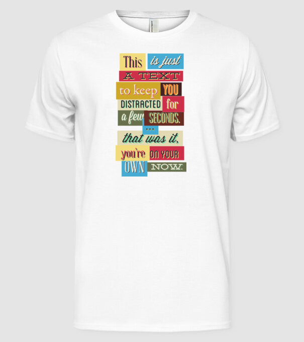 This is just a text to keep you distracted model alb pe tricou