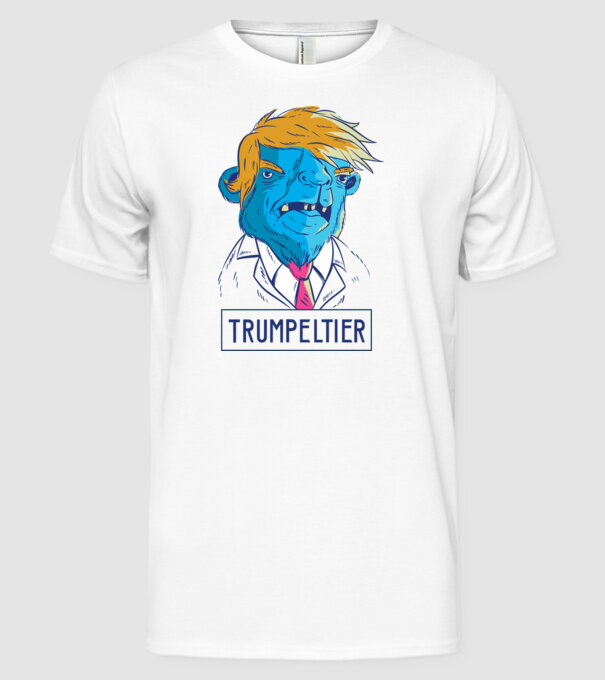 Trumpeltier monstru Trump model alb pe tricou