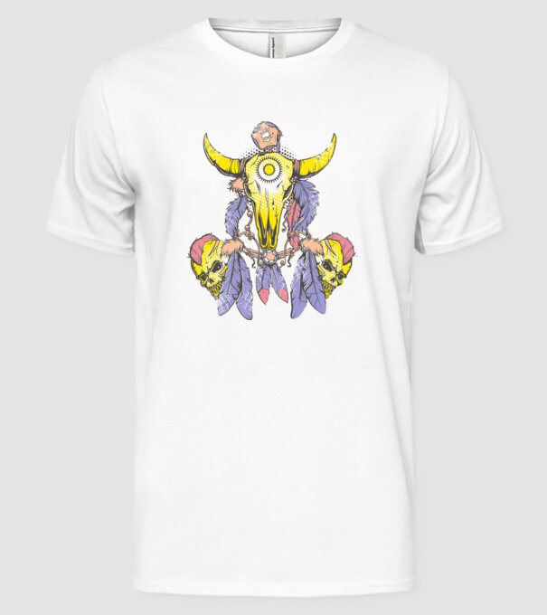 Hunter Talisman model alb pe tricou