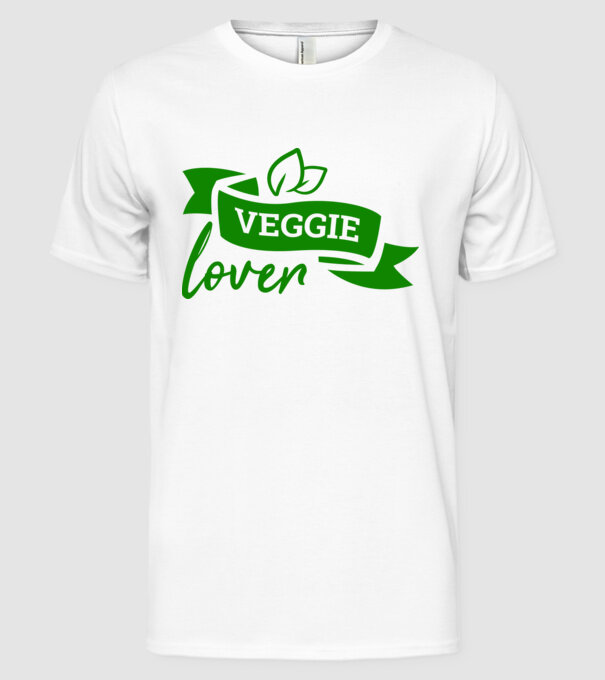 Veggie lover Iubitor de legume model alb pe tricou