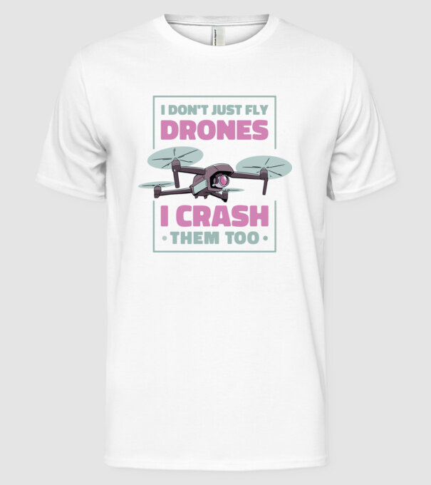 Tricou drone model alb pe tricou
