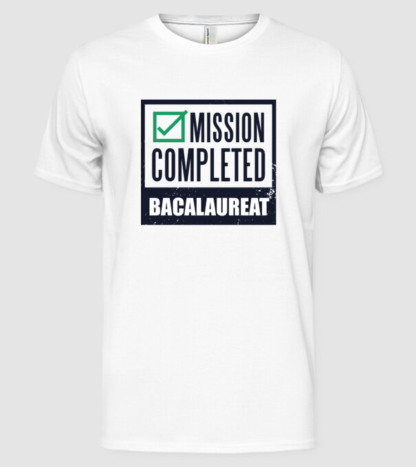 bacalaureat model alb pe tricou