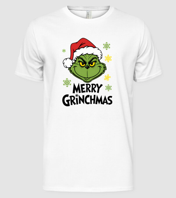 Merry Grinchmas Alb model alb pe tricou