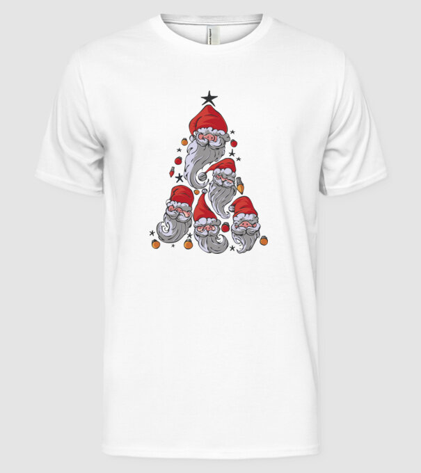 Pitici pentru pomul de Crăciun model alb pe tricou