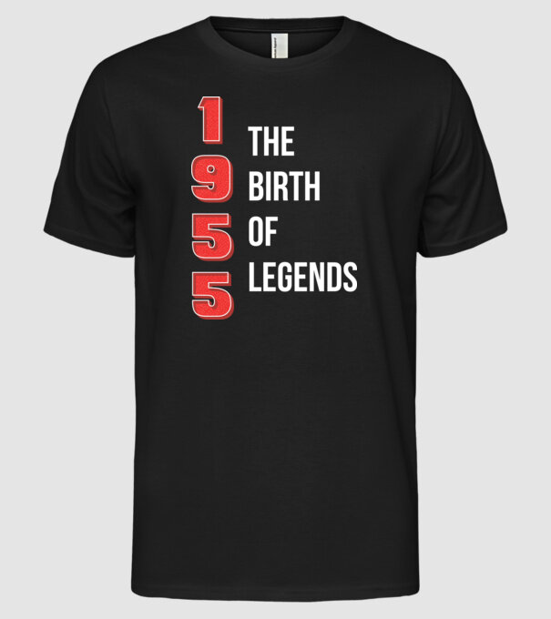 1955 the birth of legends model negru pe tricou