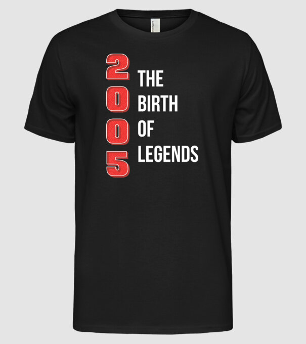 2005 the birth of legends model negru pe tricou