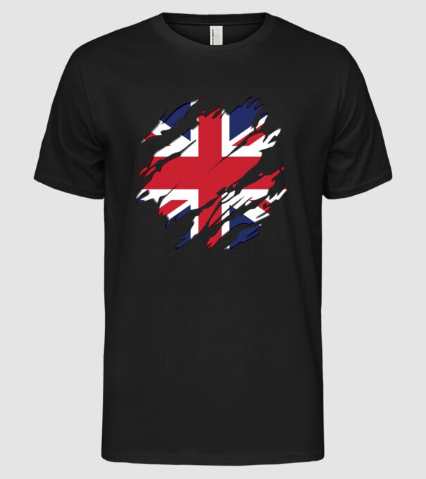 UK Steagul Regatului Unit model negru pe tricou