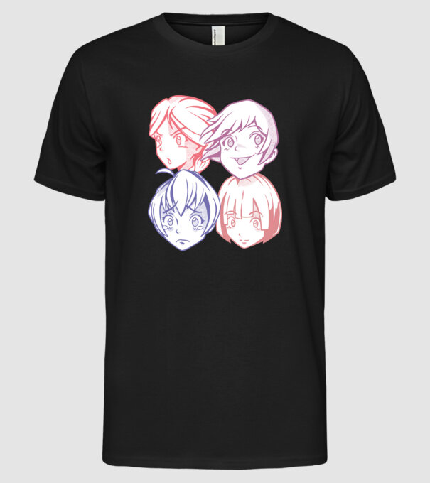 Expresii Anime model negru pe tricou