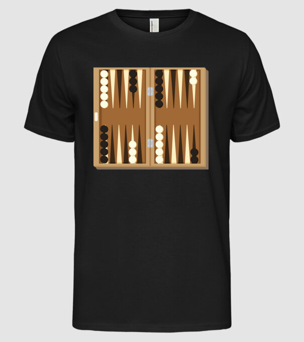 Joc de table model negru pe tricou