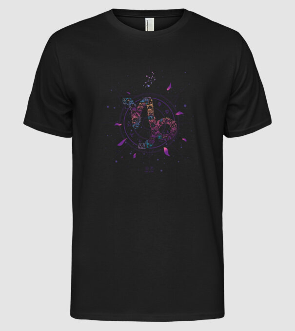 Capricorn Zodiac model negru pe tricou