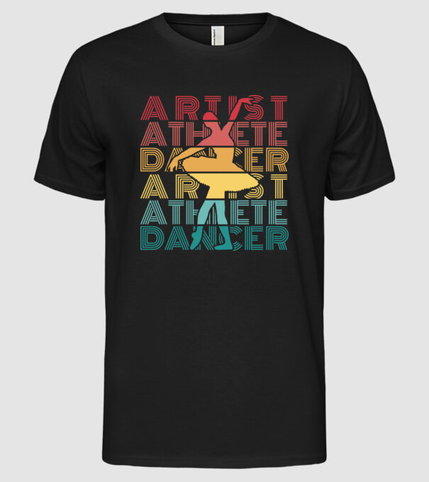 Dansatoare de balet model negru pe tricou