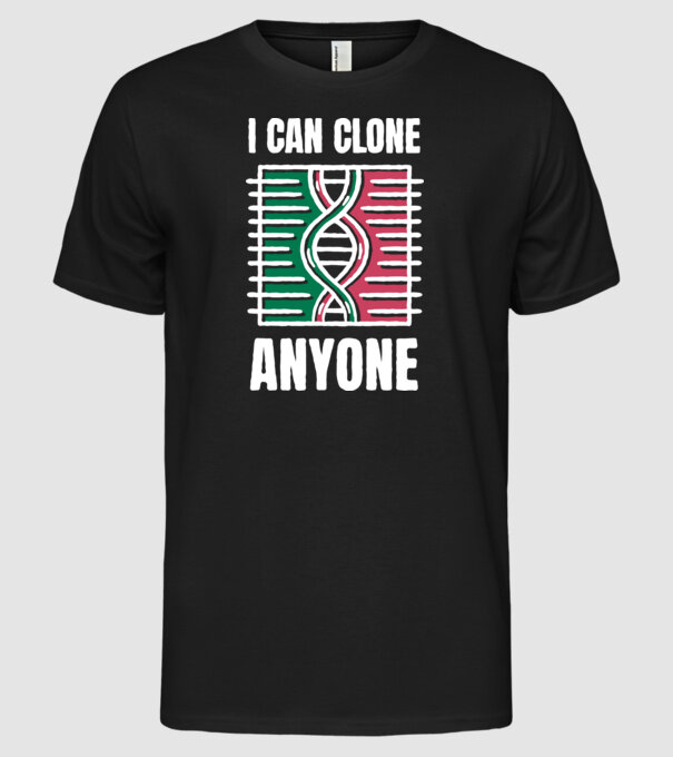 Clonez pe oricine Biolog model negru pe tricou