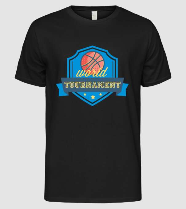 Basketball Tournament model negru pe tricou