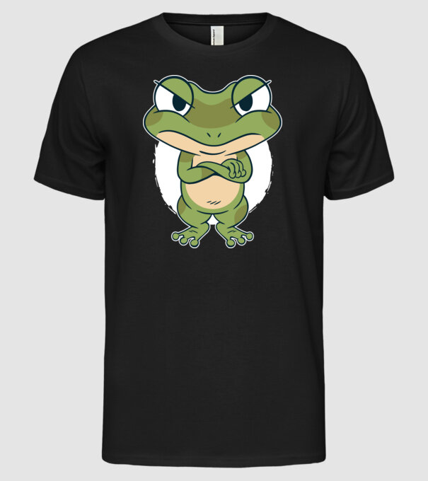Broască model negru pe tricou