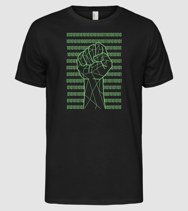Pumn binar model negru pe tricou
