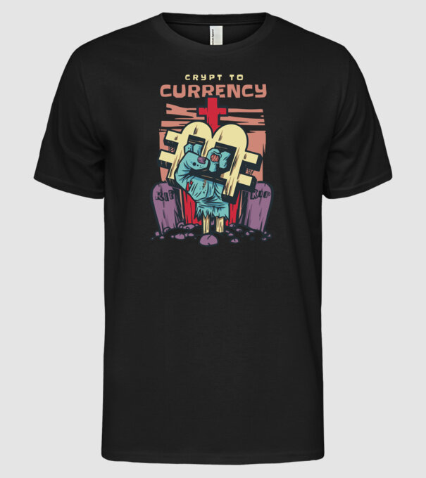 Cimitir Bitcoin model negru pe tricou
