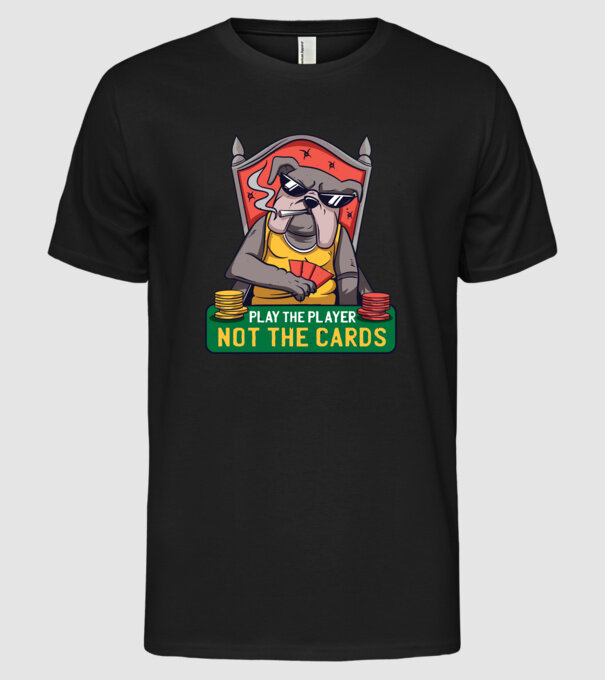 Bulldog Poker model negru pe tricou