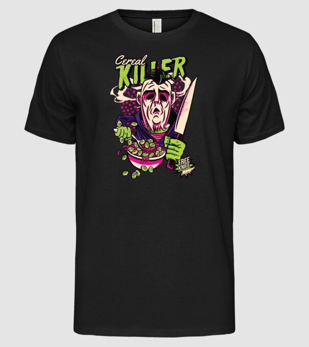 Cereale Killer Fulgi de cereale model negru pe tricou