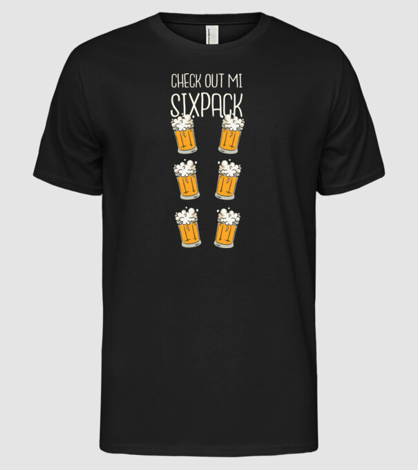 Check out my Six Pack Sörös model negru pe tricou