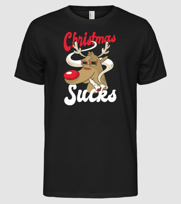 Christmas Sucks - Urăsc Crăciunul Crăciunul model negru pe tricou