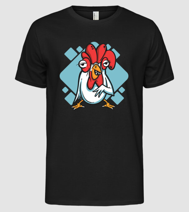 Pui model negru pe tricou