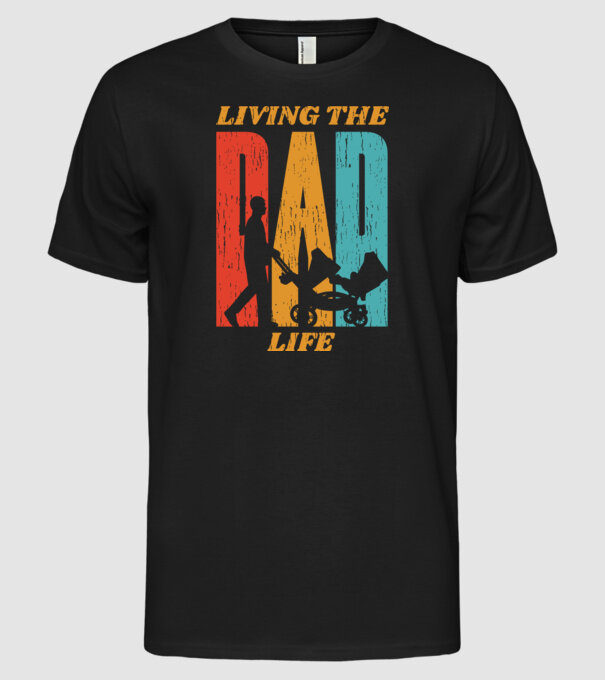 Dad Life pentru tata model negru pe tricou