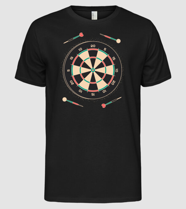 Tablă Darts model negru pe tricou