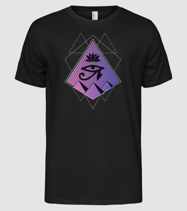 Egipt simbol geometric model negru pe tricou