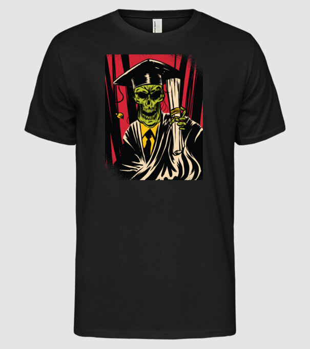 Proaspăt absolvent Absolvire model negru pe tricou