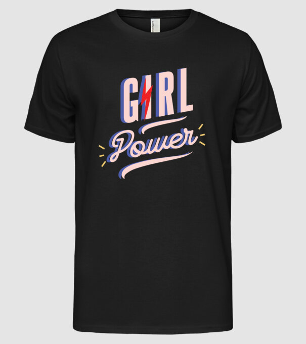 Girl Power de Ziua Femeii model negru pe tricou