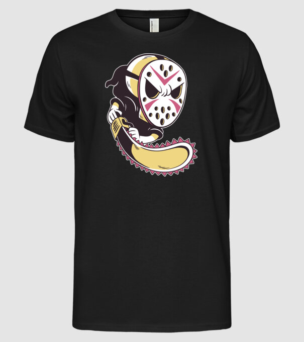 model negru pe tricou