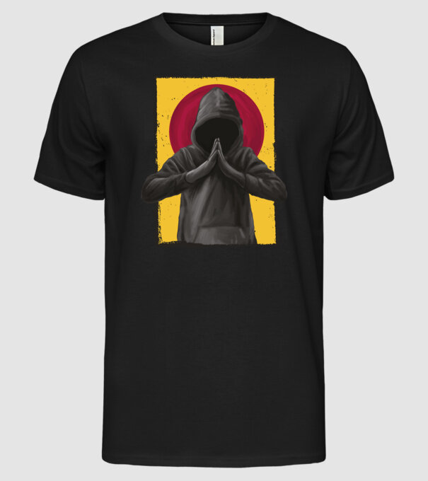 Rugăciune Hacker model negru pe tricou