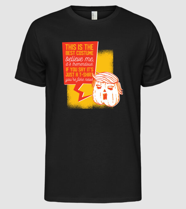 Halloween Trump cap de dovleac model negru pe tricou