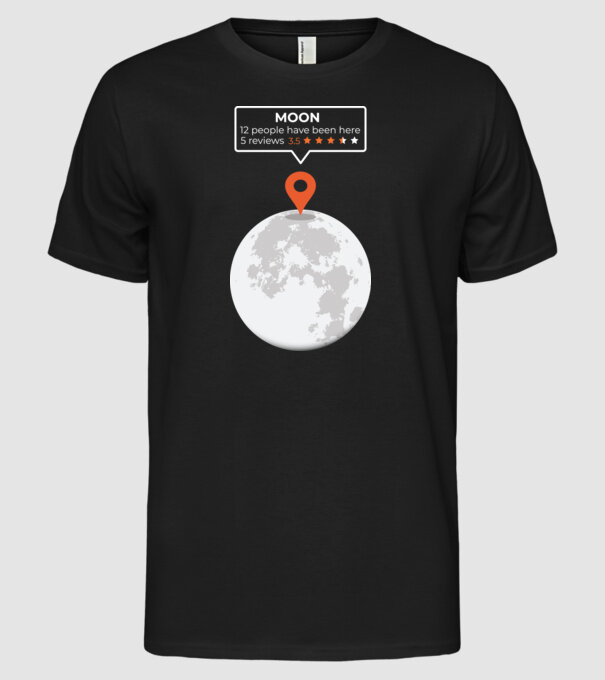 Luna Recenzie model negru pe tricou