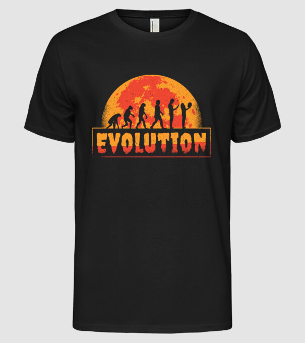 Evoluție Horror model negru pe tricou