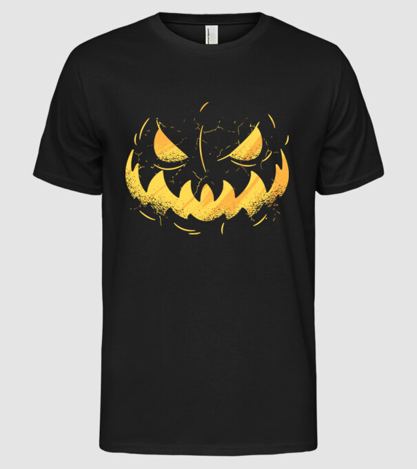 dovleac înfricoșător Halloween model negru pe tricou