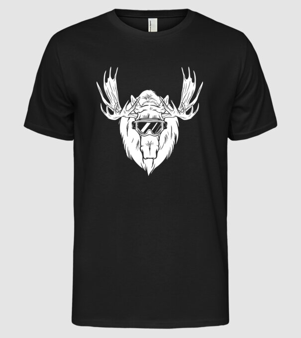 Cap de Elan model negru pe tricou